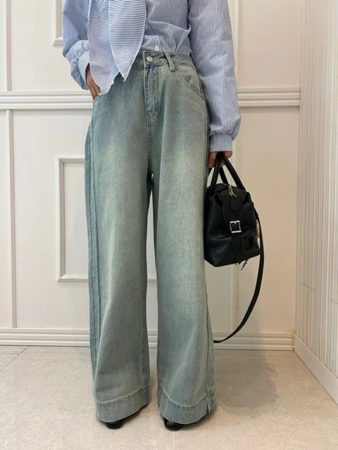 Slit Denim Pants