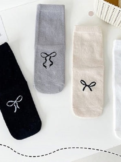 4 Ribbon Socks Set
