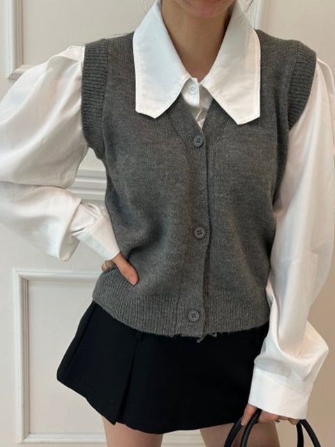 Shirt Knit Vest (attached)