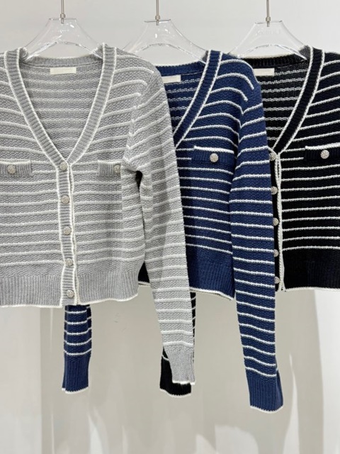 M Stripe Cardigan