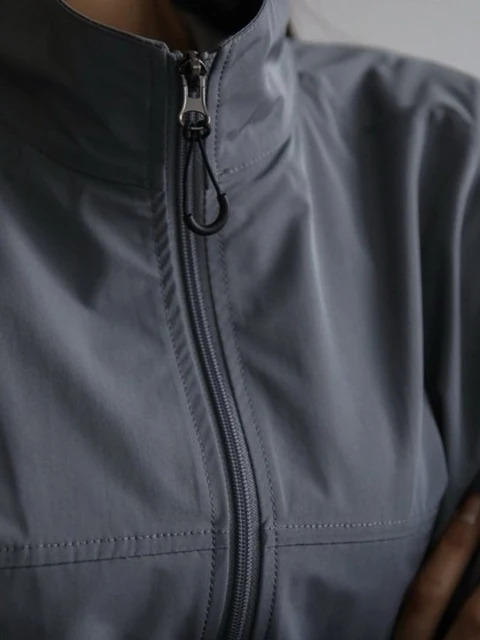 Renylon Color Black Full Zipped Jacket Renylon Color Black Full Zipped Jacket