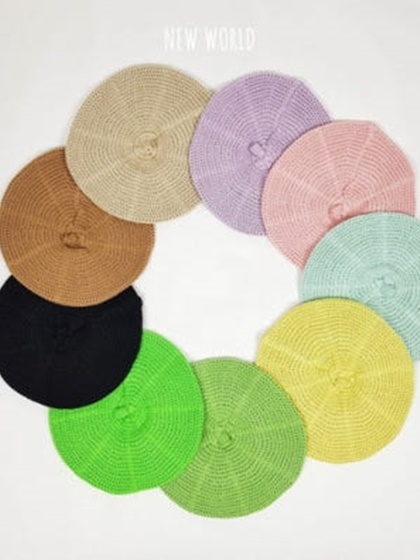 Cotton Knit Top Beret Cotton Knit Top Beret