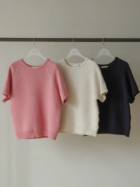 Evener Cotton Short Sleeved Knit Top