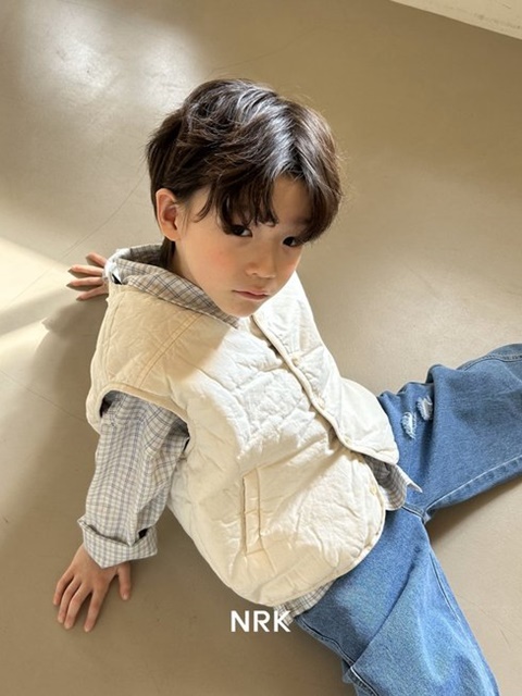 Cotton Check Vest
