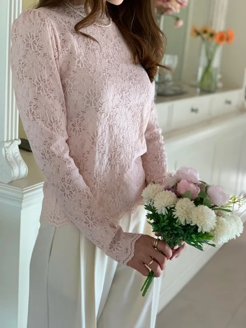 Shirring Lace Tee Shirring Lace Tee