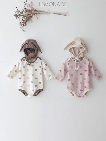 Tini Bear Bonnet Suit