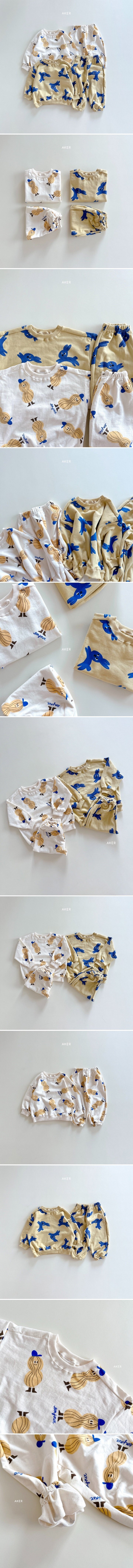 Aker - Korean Children Fashion - #Kfashion4kids - Peanut Rabbit Top Bottom Set