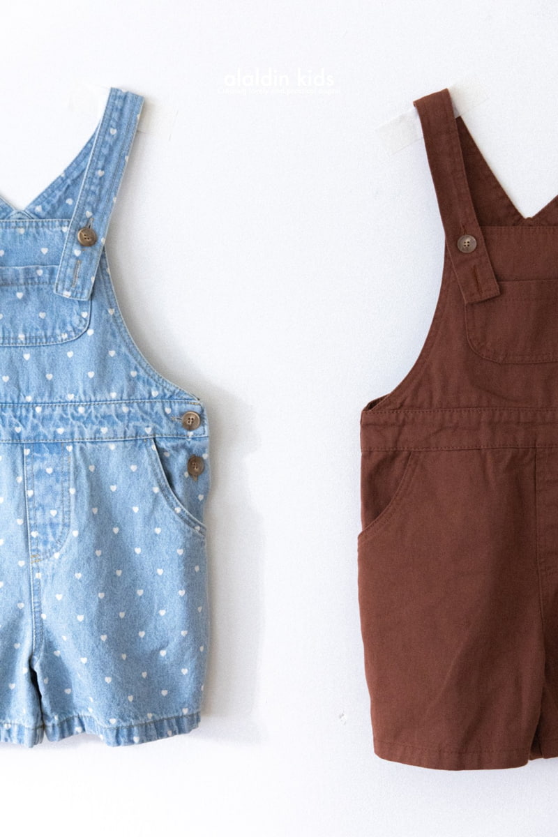 Aladin - Korean Children Fashion - #Kfashion4kids - Heart Half Overalls - 5