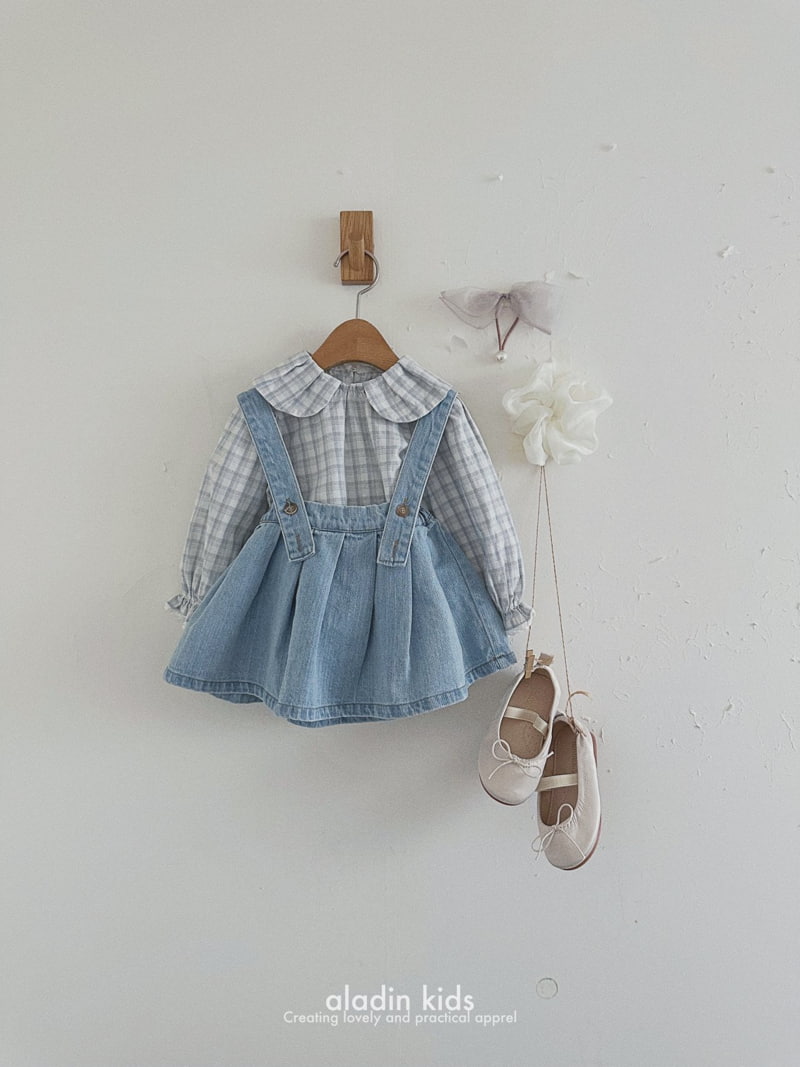 Aladin - Korean Children Fashion - #childofig - Suspender Pintuck Skirt - 7