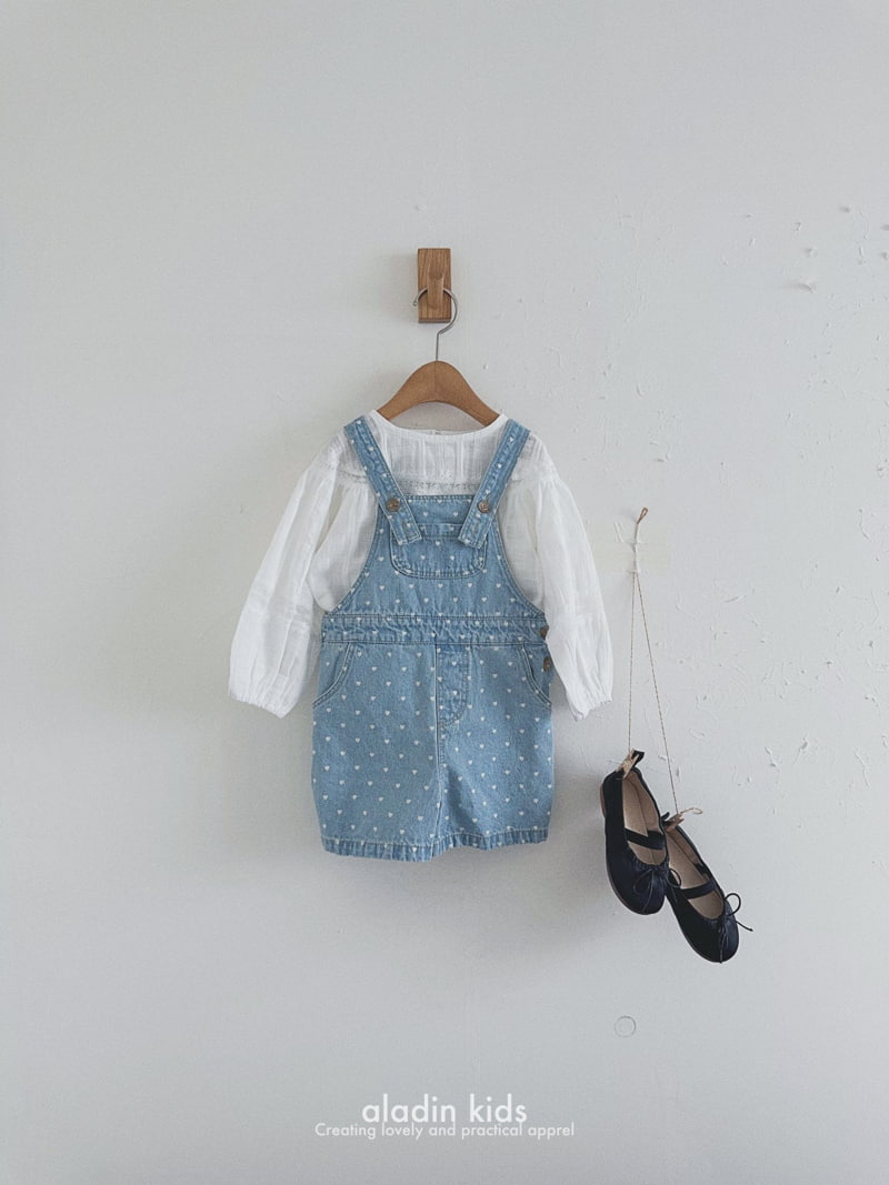 Aladin - Korean Children Fashion - #childofig - Heart Half Overalls - 10