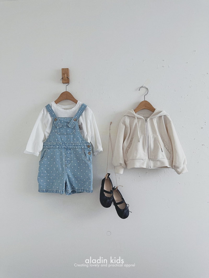 Aladin - Korean Children Fashion - #childofig - Heart Half Overalls - 11