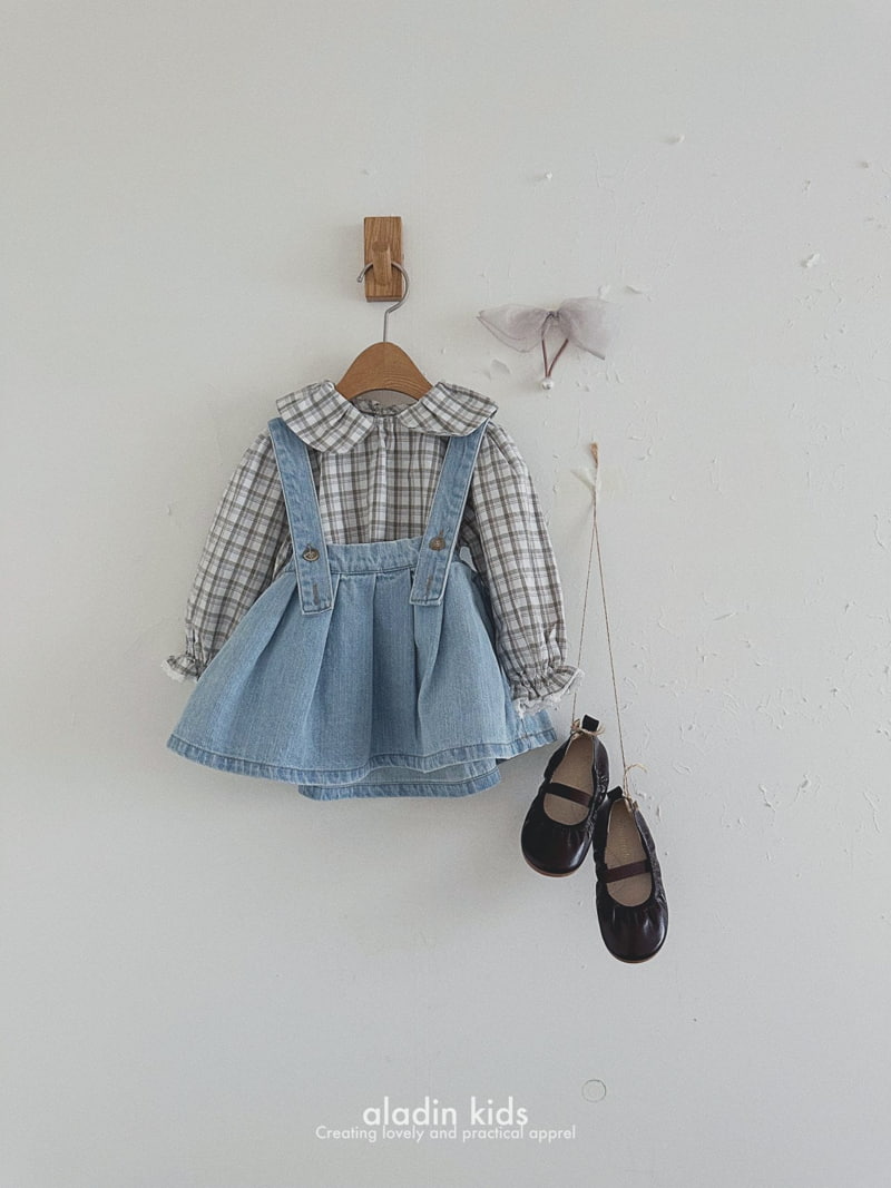 Aladin - Korean Children Fashion - #childrensboutique - Suspender Pintuck Skirt - 8