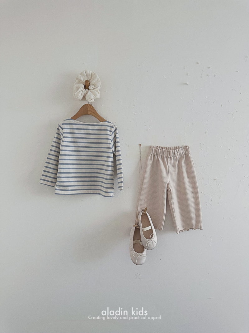 Aladin - Korean Children Fashion - #designkidswear - Boatneck Stripe Tee - 6
