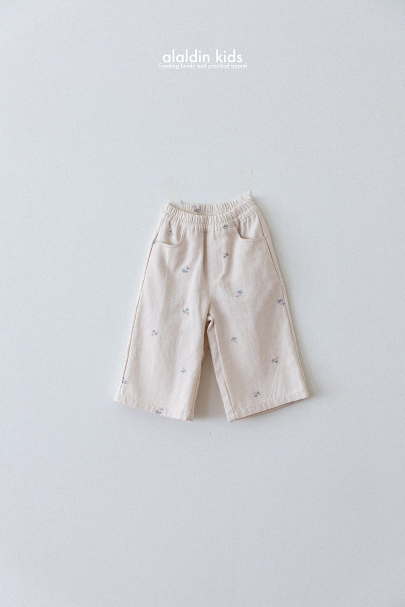 Aladin - Korean Children Fashion - #discoveringself - Flower Embroidery Pants