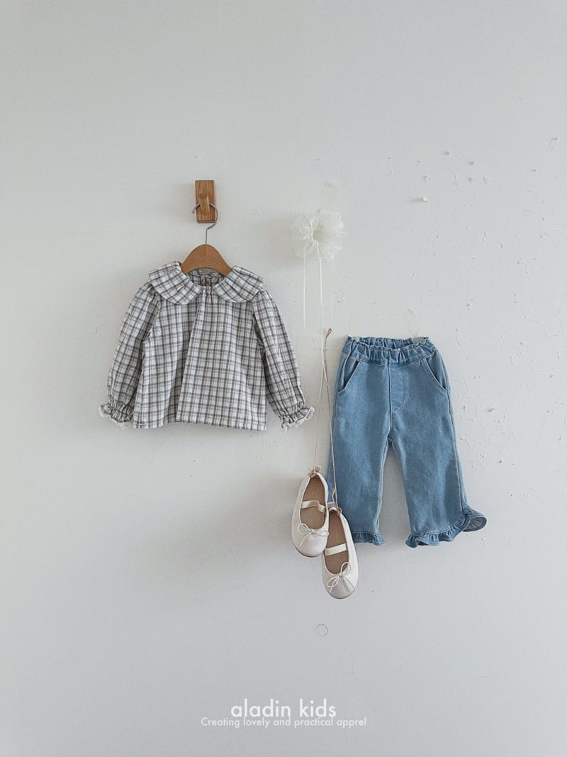 Aladin - Korean Children Fashion - #kidsshorts - Ringo Check Blouse - 10