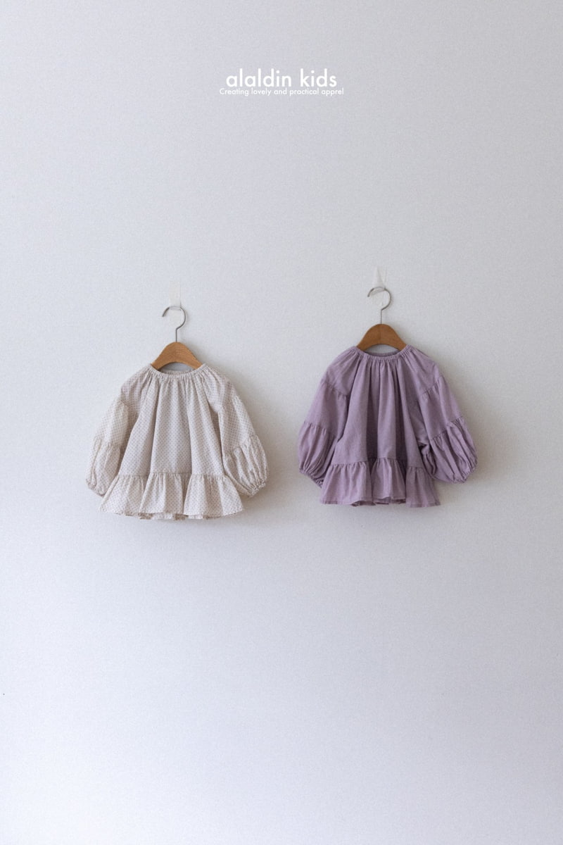 Aladin - Korean Children Fashion - #kidsshorts - Puff Ribbon Blouse