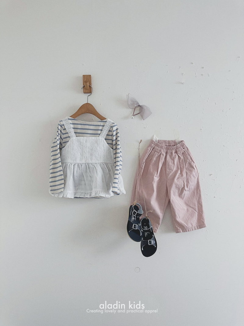 Aladin - Korean Children Fashion - #kidsshorts - Boatneck Stripe Tee - 9