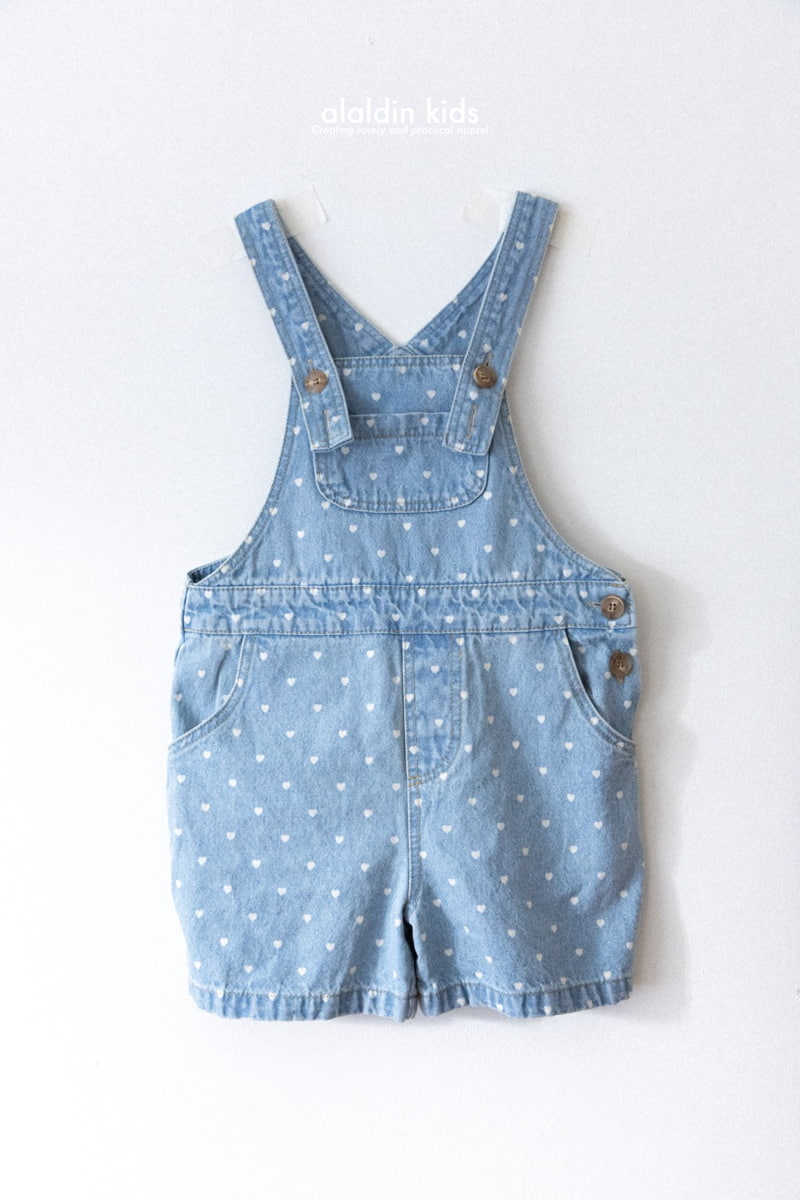 Aladin - Korean Children Fashion - #kidsstore - Heart Half Overalls - 3