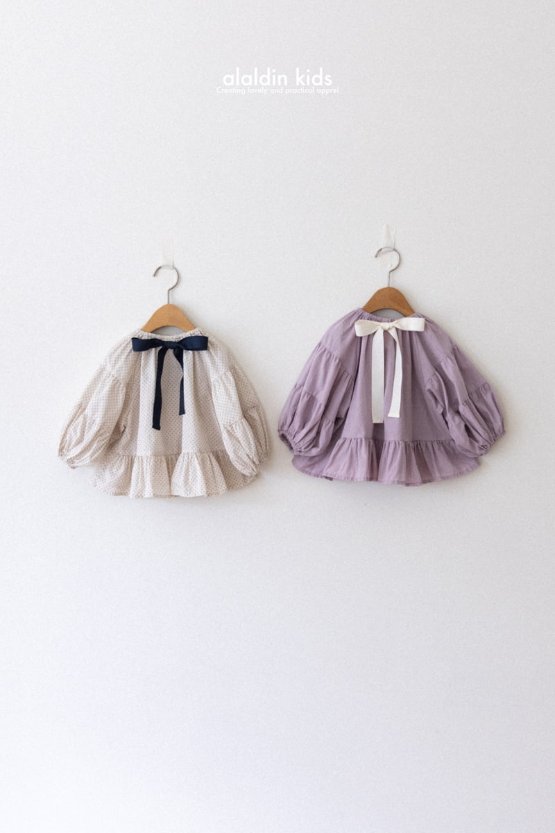 Aladin - Korean Children Fashion - #kidzfashiontrend - Puff Ribbon Blouse - 3