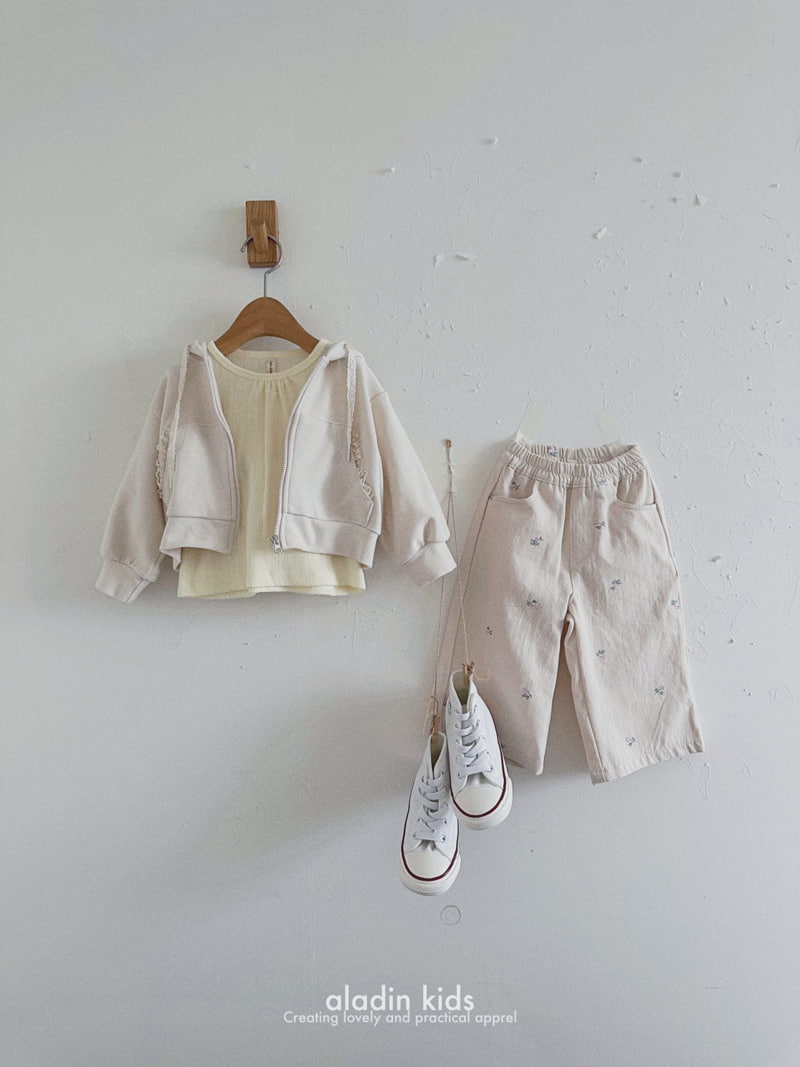 Aladin - Korean Children Fashion - #littlefashionista - Flower Embroidery Pants - 7