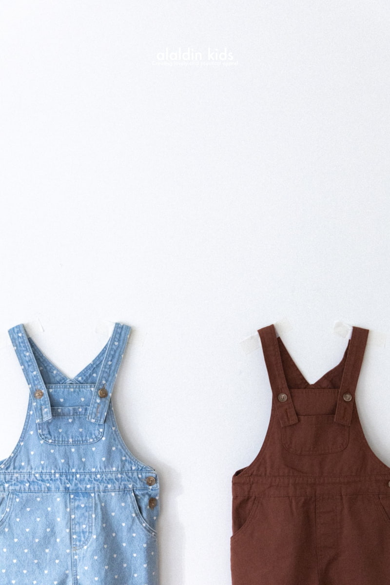 Aladin - Korean Children Fashion - #littlefashionista - Heart Half Overalls - 6
