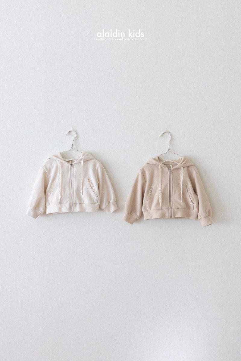 Aladin - Korean Children Fashion - #magicofchildhood - Lace Hood Zip-up Jacket