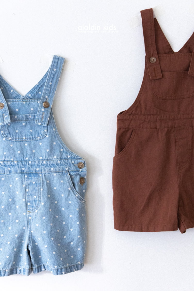 Aladin - Korean Children Fashion - #magicofchildhood - Heart Half Overalls - 7