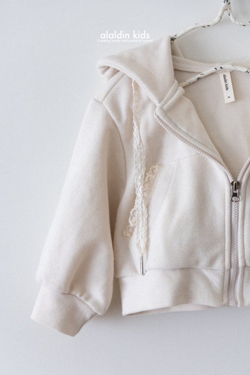 Aladin - Korean Children Fashion - #toddlerclothing - Lace Hood Zip-up Jacket - 5