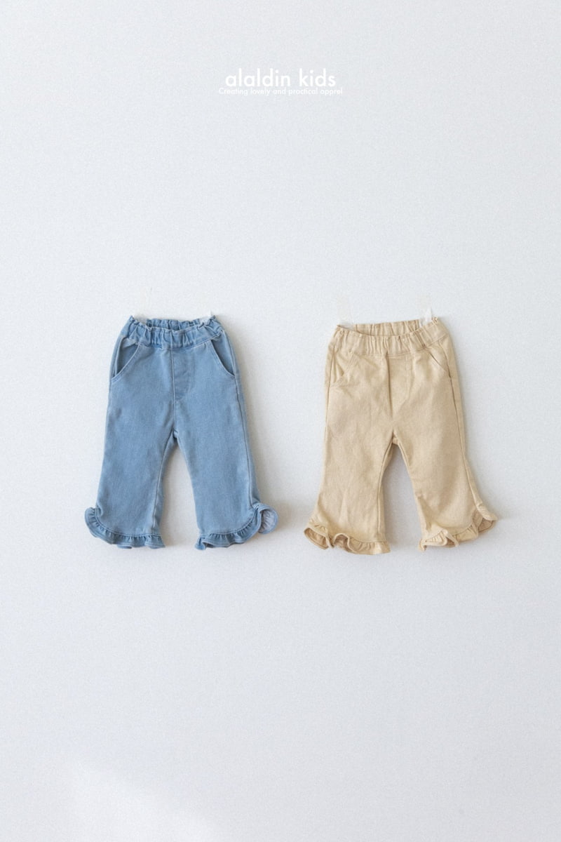 Aladin - Korean Children Fashion - #toddlerclothing - Spring Frill Bootscut Pants