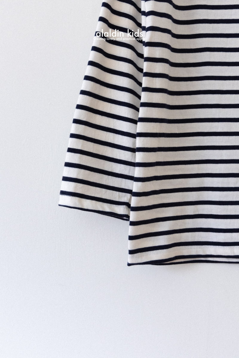Aladin - Korean Women Fashion - #momslook - Mom Boatneck Stripe Tee - 5