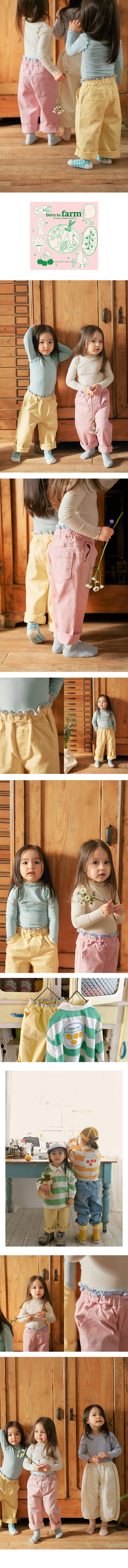 Amber - Korean Children Fashion - #childrensboutique - Frill Check Cotton Pants - 2