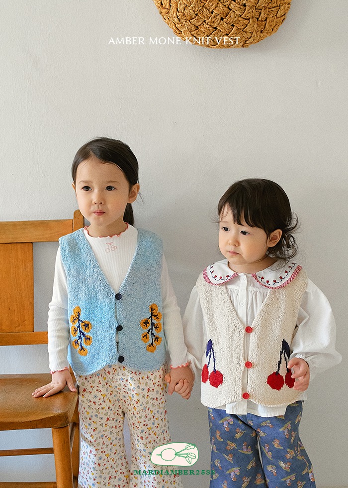 Amber - Korean Children Fashion - #littlefashionista - Monet Knit Vest - 2