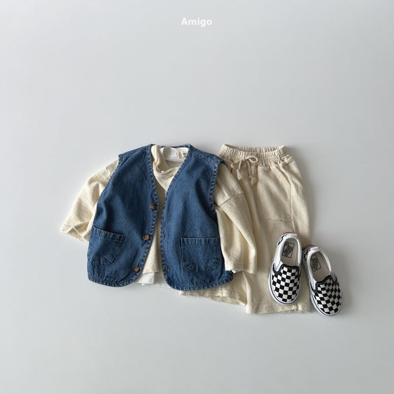 Amigo - Korean Baby Fashion - #babyboutique - Denim Vest - 6
