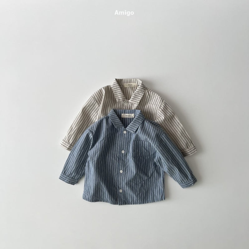 Amigo - Korean Baby Fashion - #babyboutique - Stripe Shirt - 2