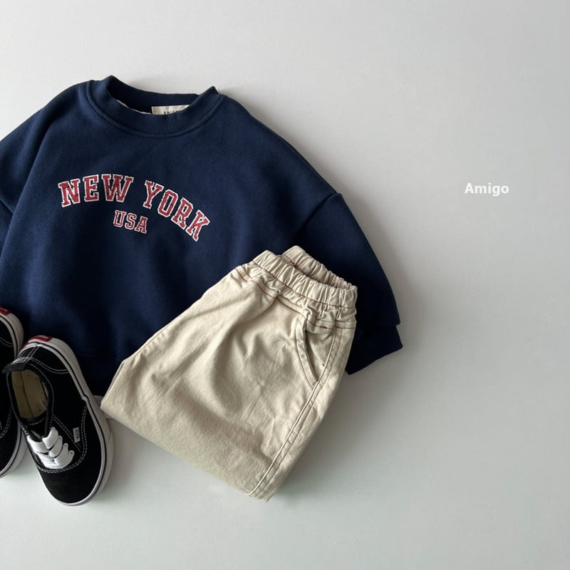 Amigo - Korean Baby Fashion - #babyboutiqueclothing - Stitched Span Pants - 10