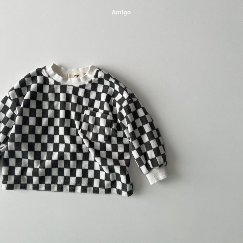 Amigo - Korean Baby Fashion - #babyboutiqueclothing - Check Terry Tee - 6
