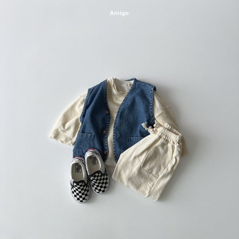 Amigo - Korean Baby Fashion - #babyboutiqueclothing - Denim Vest - 8