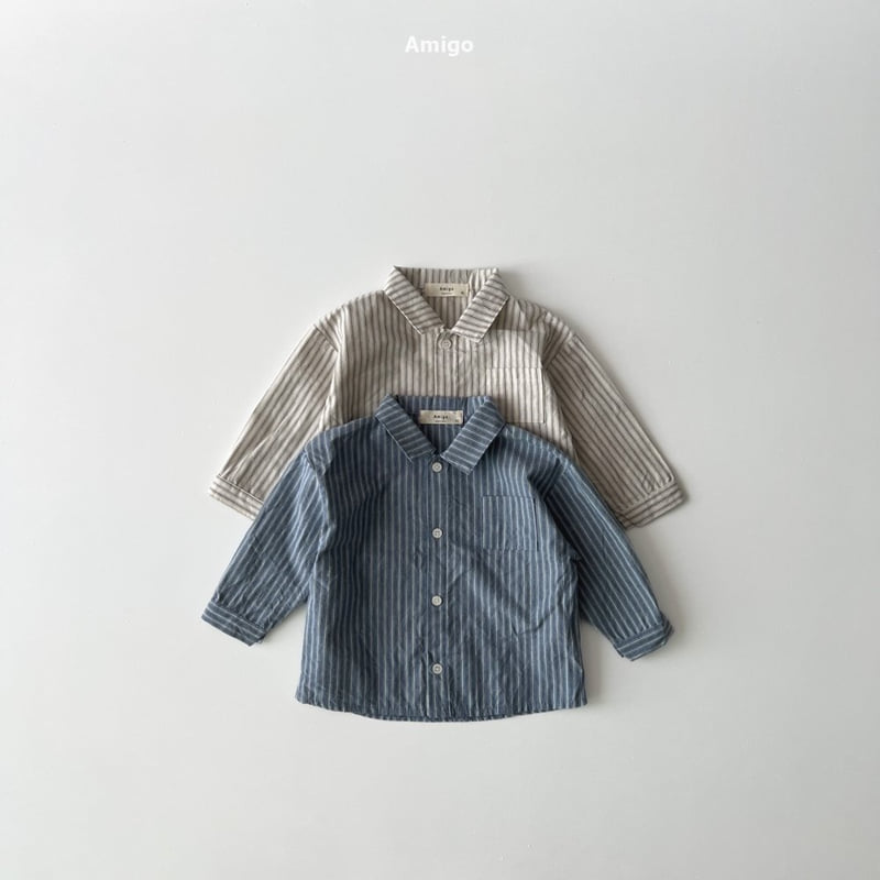 Amigo - Korean Baby Fashion - #babyboutiqueclothing - Stripe Shirt - 3