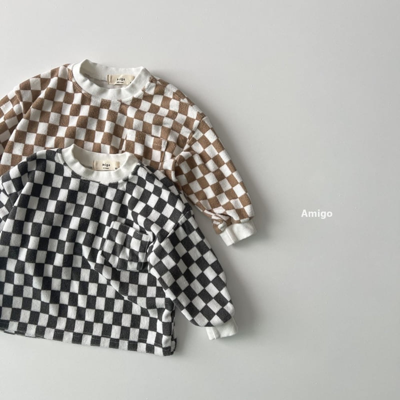 Amigo - Korean Baby Fashion - #babyclothing - Check Terry Tee - 7