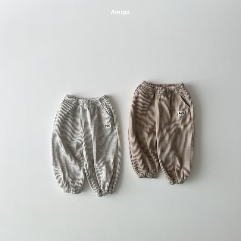 Amigo - Korean Baby Fashion - #babyclothing - Waffle Patch Pants