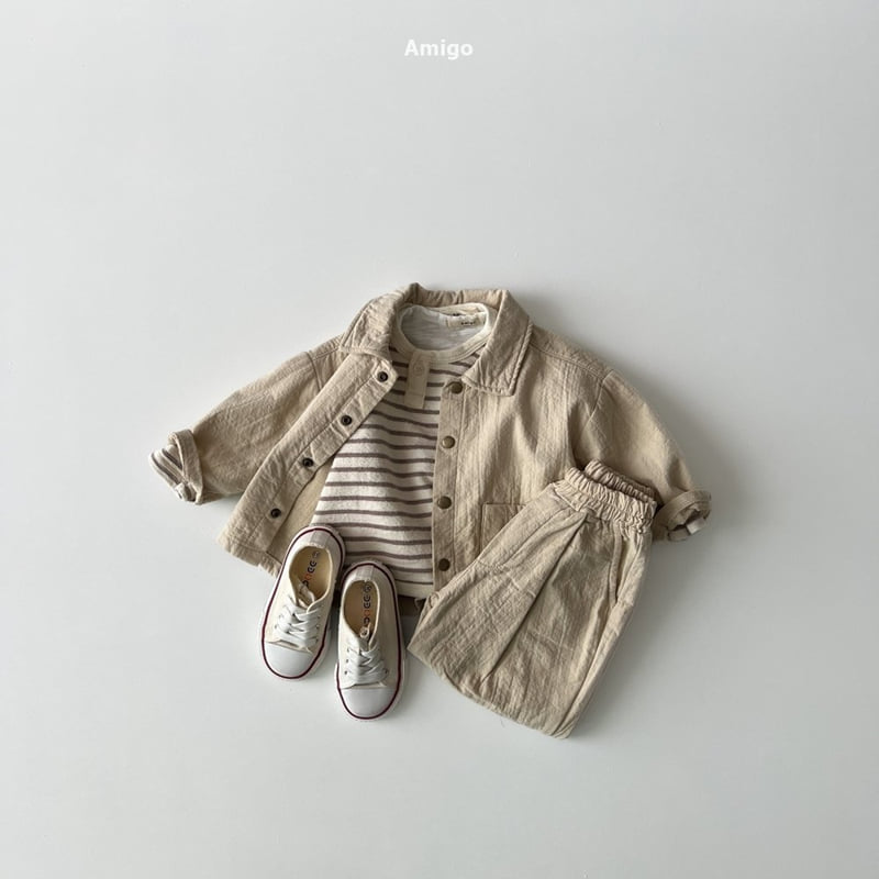 Amigo - Korean Baby Fashion - #babyfashion - Embossed Jacket - 7
