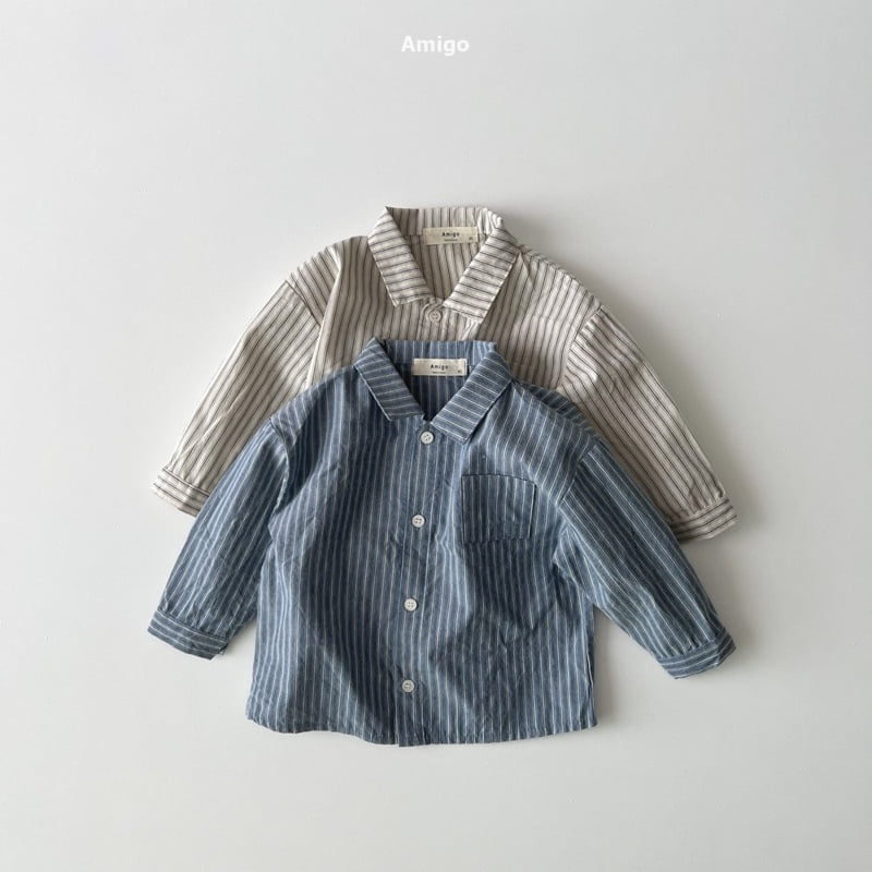 Amigo - Korean Baby Fashion - #babyfever - Stripe Shirt - 6