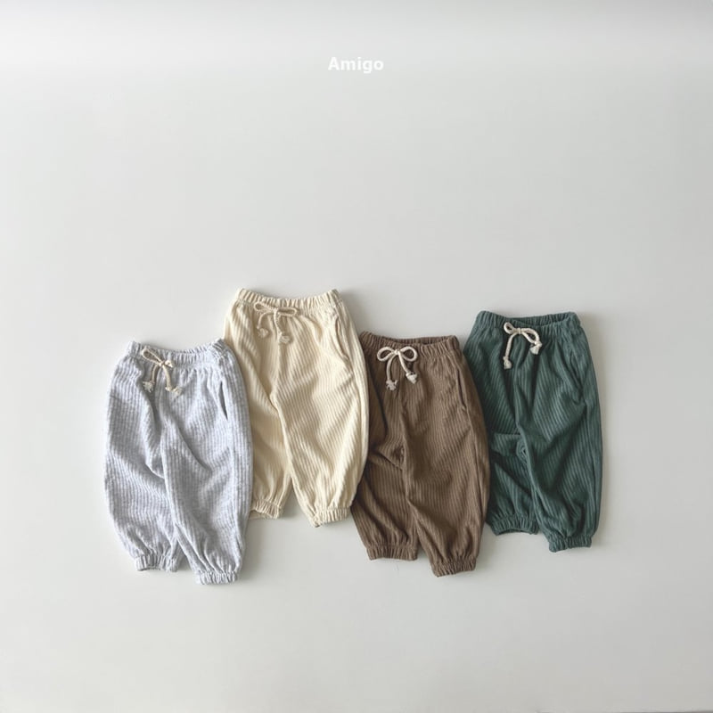 Amigo - Korean Baby Fashion - #babygirlfashion - Winnie Ribbed Terry Pants - 2