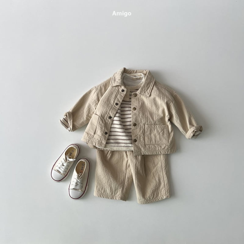 Amigo - Korean Baby Fashion - #babygirlfashion - Embossed Jacket - 9