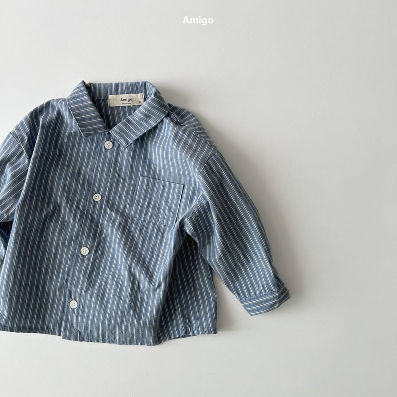 Amigo - Korean Baby Fashion - #babygirlfashion - Stripe Shirt - 7