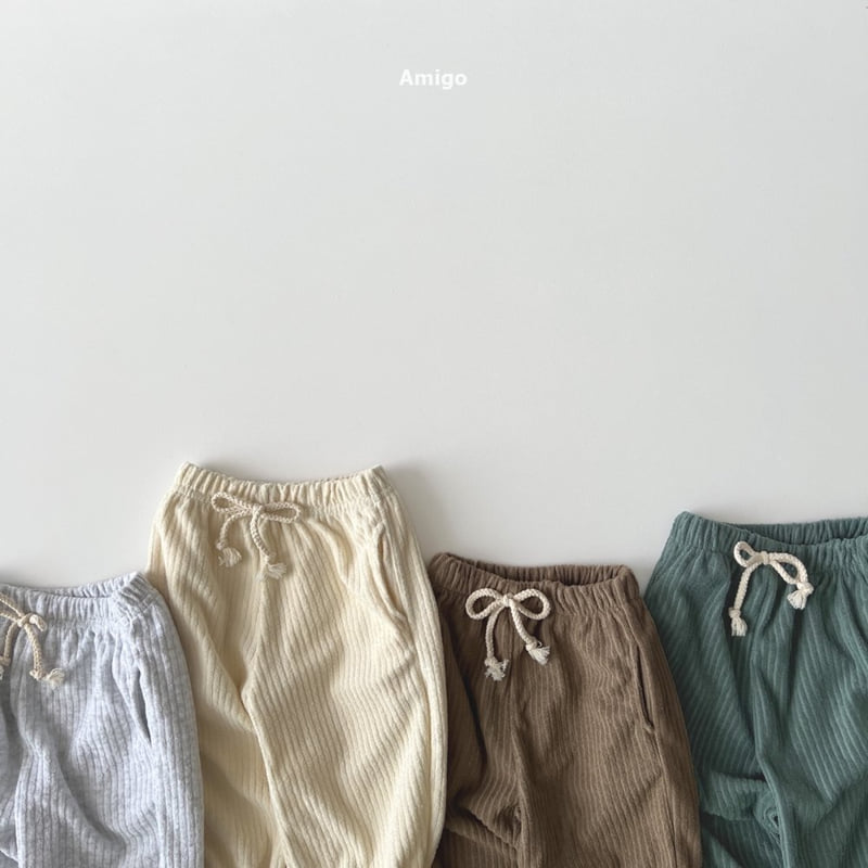 Amigo - Korean Baby Fashion - #babylifestyle - Winnie Ribbed Terry Pants - 4