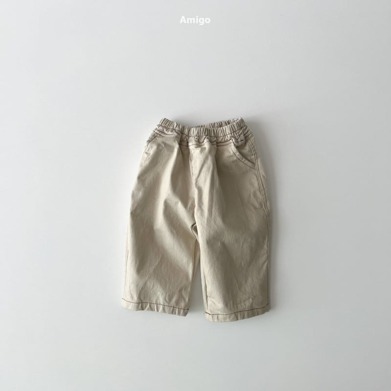 Amigo - Korean Baby Fashion - #babyootd - Stitched Span Pants - 2