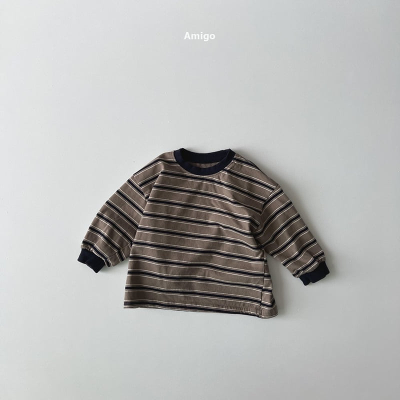 Amigo - Korean Baby Fashion - #babyootd - Momo Stripe Tee - 3
