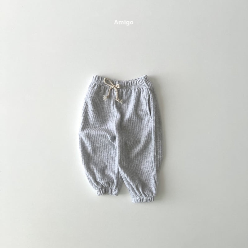 Amigo - Korean Baby Fashion - #babyoutfit - Winnie Ribbed Terry Pants - 7
