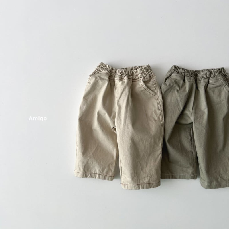Amigo - Korean Baby Fashion - #babyoutfit - Stitched Span Pants - 4